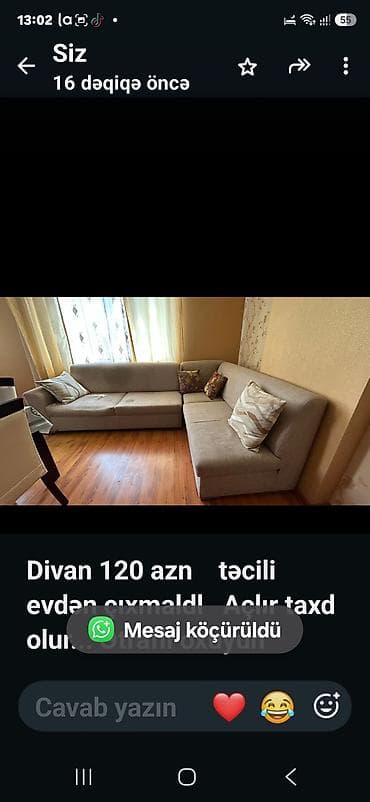 Divan 120 azn təcili evdən çıxmaldl Açlır taxd olur İNŞAADÇLAR