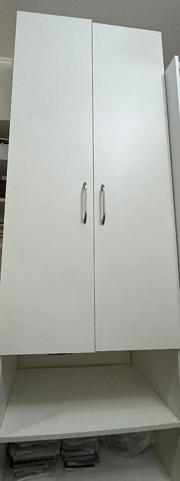 belarus mebel: Ağ rəngdə modul saxlama mebeli dəsti - Üst hissədə iki qapılı dolab — 1