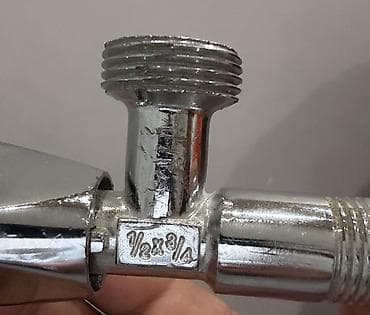 qapi ustu asmalar: Məhsul: GRONE markalı xrom örtüklü “T” tipli su çıxışı/adapter — 4
