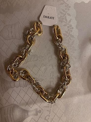 miniatur parfum: Brend: DARAYI Məhsul: Qalın zəncir boyunbağı - Dizayn: Böyük həlqəli — 1