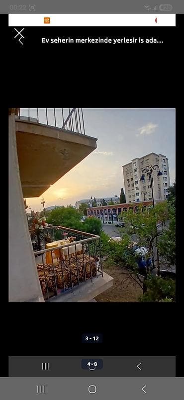 Seherin merkezinde 3 otagli ev kiraye verlir evde 1 xanim qalir 2 — 3