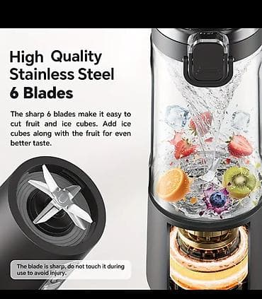 Blenderlər: USB ile doldurulan mini blender – şirə, smuzi və kokteyl üçün - Güclü — 3