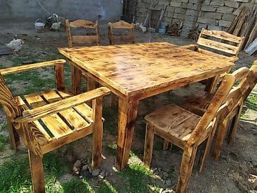 aluminium profiller: Bağ evləri, restoran (kafe pub ) üçün taxta masa ve oturacaq — 4