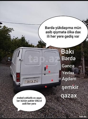 Yükdaşıma xidməti – Bakı və bölgələr Ağ yük furgonu ilə şəhərlərarası lalafo.az -da Yükdaşıma xidməti – Bakı və bölgələr Ağ yük furgonu ilə şəhərlərarası