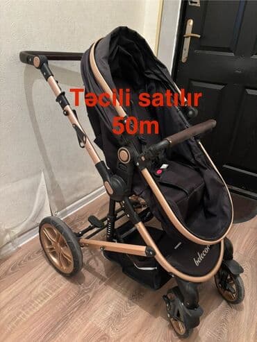 uşaq maşınlarının satışı: Elan məzmunu: 1) Uşaq arabası – Belecoo brendi. Qızılı-şampan rəngli — 1