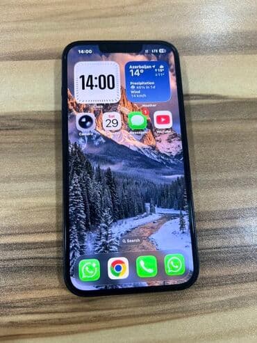 iphone qiymetleri: IPhone 14, 128 GB, Göy, Simsiz şarj, Face ID, Sənədlərlə — 1