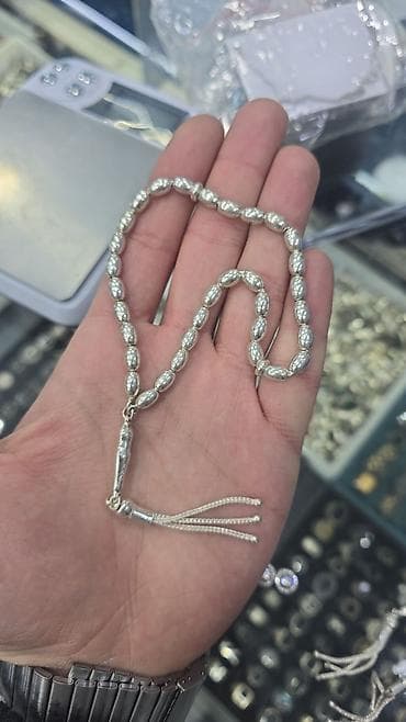 Eynəklər: Məhsul: Gümüş təsbeh (33 dənə) - Material: 925 ayar gümüş - Dənə — 2