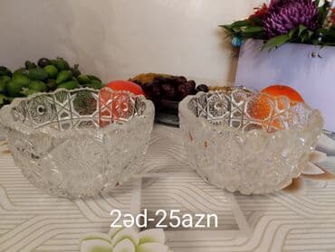 servis madonna: Kristal məmulatlar dəsti - Bohemia kristal vaza — təxmini hündürlük — 4