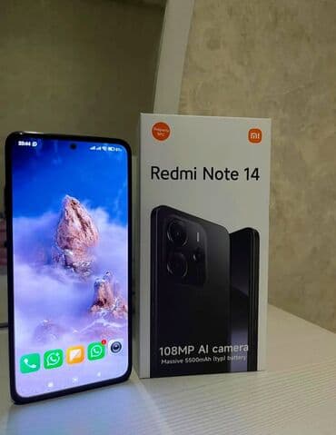 sim kredit: Redmi Note 14, 128 GB, rəng - Qara, Sensor, Barmaq izi, İki sim kartlı — 2