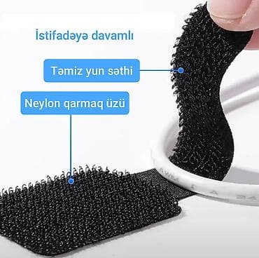 divar saatlarl: Kabel tutacaqlar – 5 ədədlik set - Öz-özünə yapışan quruluş: Neylon — 2