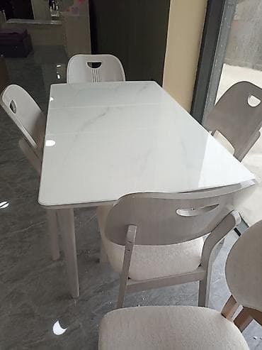 isti: Mətbəx üçün, Yeni, Açılmayan, Dördbucaq masa, 4 stul — 2