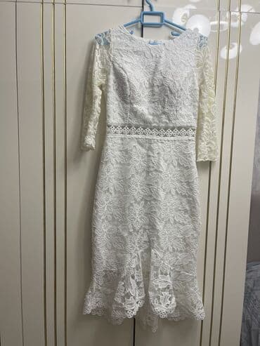 Hyundai: Ağ rəngli krujeva don - Material: tamamilə krujeva/parça üstündə — 2