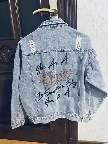 pidjak: Cins gödəkçə – unisex model - Rəng: açıq mavi “stone-wash” - Stil — 2