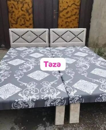 taxt setkasi: Təzə çarpayılar. 1 nəfərlik çarpayılar 60 manat. 2 nəfərlik taxt 110 — 8