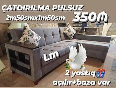 uglovoy divan: Künc divan, Yeni, Açılan, Bazalı, Parça, Pulsuz çatdırılma — 1