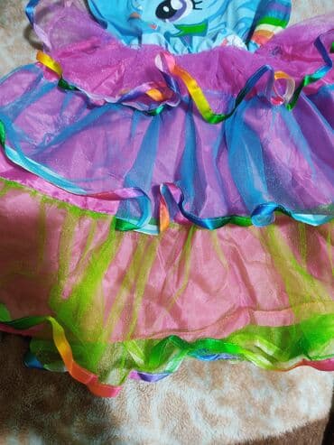 don sekilleri: Rəngarəng qız uşağı paltarı – “My Little Pony” motivli - Üst hissə — 3