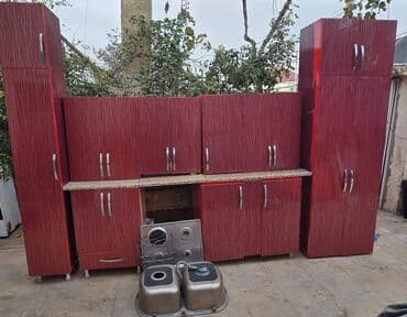 iran peçinin qiyməti: Metbex mebeli satilir 450azn.Olcu 3metr 22sm Uzerinde qaz ve ikili — 1