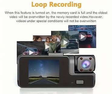 Avtoelektronika: Avtomobil DVR Kamerası – Model TB22 - İki kameralı sistem: 1080P ön — 2