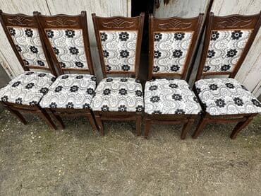 stul uzluk: Mətbəx üçün, Açılmayan, Dördbucaq masa, 6 stul — 2