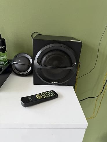 16 pro maxs: F&D 2.1 səs sistemi - Komplekt: 1 subwoofer + 2 peyk akustikası + — 4