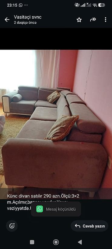 heyet ucun divan: Künc divan, Açılmayan, Bazasız — 1
