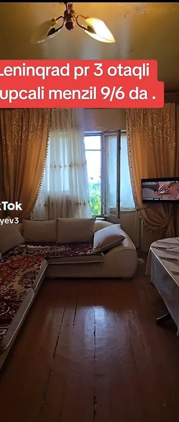 3 otaqli menzil: Leninqrad layihəli 3 otaqlı mənzil – kupçalı 9 mərtəbəli binanın 6-cı — 2