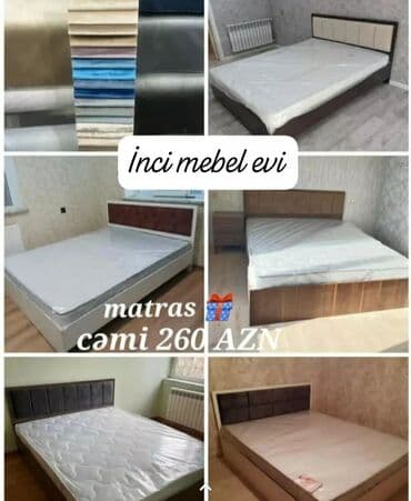 taxt dəsti 50 m: Yeni, İkinəfərlik çarpayı, Bazasız, Matras ilə, Siyirməsiz, Azərbaycan — 1