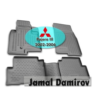 антискользящие коврики: Mitsubishi pajero 5d 2002-2006 üçün poliuretan ayaqaltilar — 1