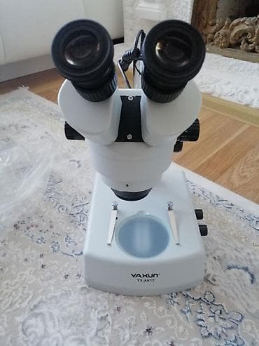 islenmis svarka aparati: Vaxun YX-AK12 binokulyar stereo mikroskop. Cihaz iki gözlü baxış — 2