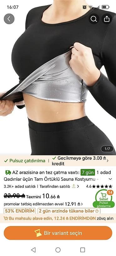 ucuz sepler: Qadınlar üçün Tam Örtüklü Sauna Kostyumu - Material: daxili hissə — 1
