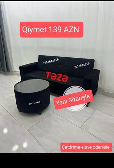 qara encir: Divan, Qonaq otağı üçün, Vеlur parça, Bazalı, Açılan, Kitab — 1