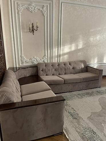 Künc divan dəsti – klassik dizayn - Forma: L-şəkilli künc divan (2