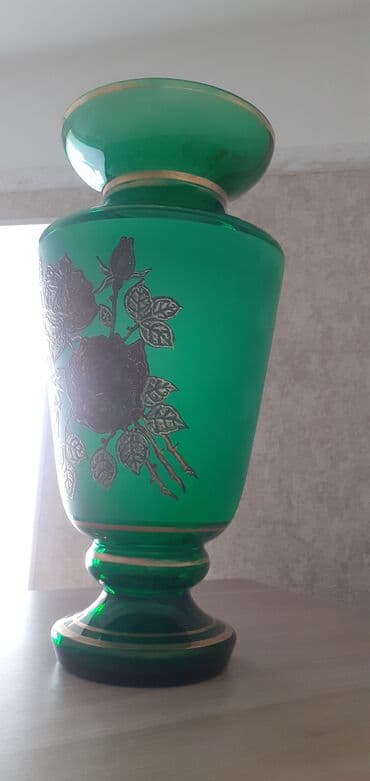 Bitkilər: Ваза из богемского стекла.Высота-32см.Bagem şüşəli — 3