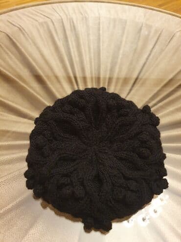 qadınlar üçün qulaqlı papaqlar: Qara toxunma papaq - Rəng: tam qara - Model: klassik beanie tipli — 6