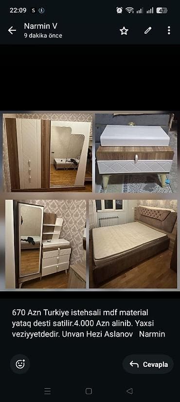 islenmis yataqlar: 670 Azn Turkiye istehsali mdf material yataq desti satilir.4.000 Azn — 1