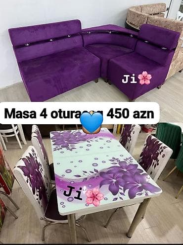 Künc divan və masa desti