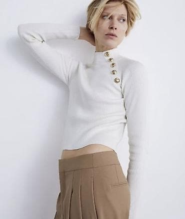 ağ don: Sviter, Zara, S, rəng - Ağ — 1