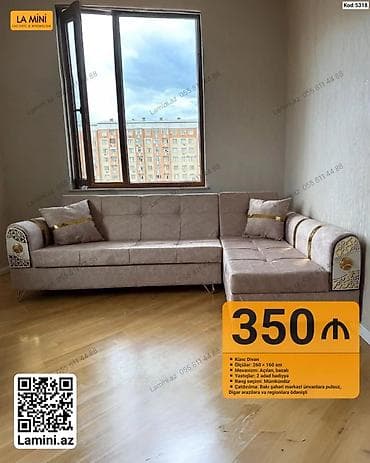 oturaca: Künc divan – La Mini (Kod: 5318) - Ölçülər: 260 × 160 sm - Mexanizm — 1