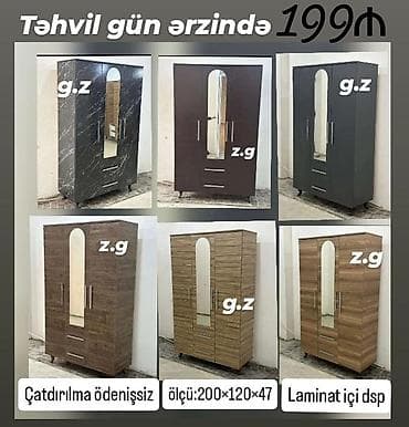 trimo mebel: *Dolab 3 qapılı 199Azn* ✔️Təhvil gün ərzində Ölçü:200×120×47 — 1