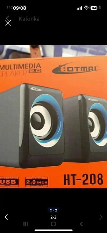 Mikrofonlar: Kolonka, Növ - Kompüter üçün, rəng - Mavi — 2