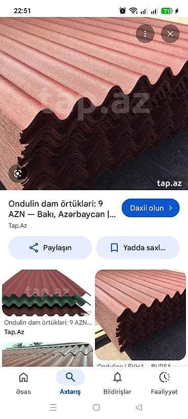 Şifer, Dəmir, İşlənmiş, Ünvandan götürmə, Pulsuz quraşdırma — 1