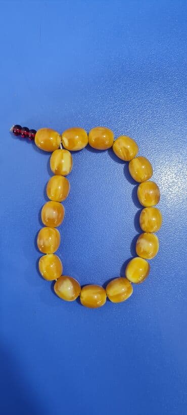 Мужская одежда: Südlü kəhrəba üslubunda təsbeh - Rəng: bal-sarı tonlarda südlü — 1