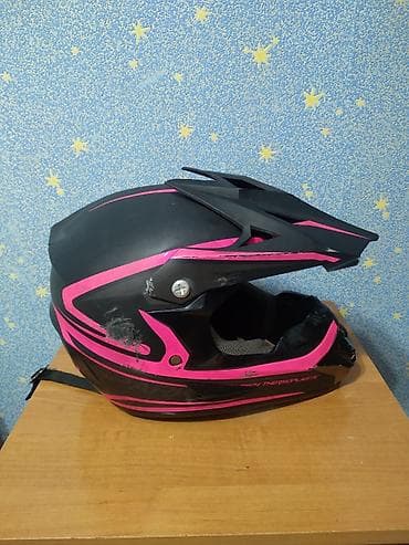 motolar: Motosiklet kaskı – off-road/full-face tipli - Rəng: mat qara üzərində — 3