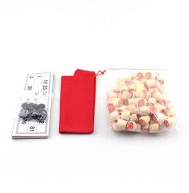 sofi sürafə oyuncaqları: Loto karton qutu içindəkilər taxta daş düyməcik kart torba Çatdırılma — 1