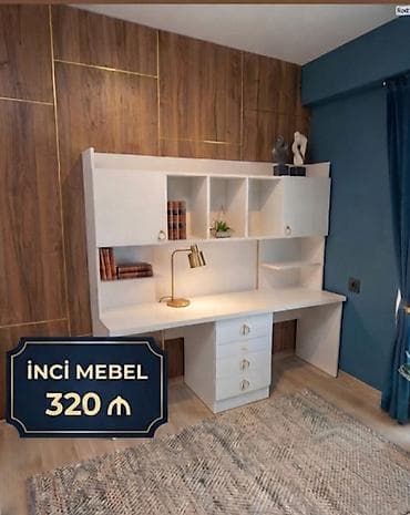 Düz masa, Stulsuz, Polkalı, Siyirməli, Sadə laminat