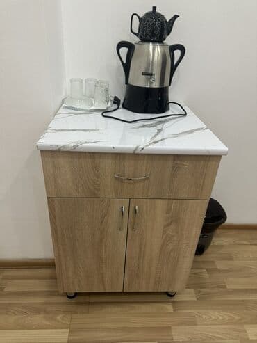 реклама офисной мебели: Ofis mebel dəsti Tərkib: - L formalı iş masası: tünd ağac rəngli — 3