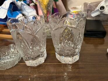 Mətbəx aksesuarları: Stəkanlar, Xrustal, 2 ədədli dəst — 1