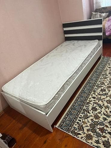 yataq matrasi: Təknəfərlik çarpayı, Bazalı, Matras ilə, Siyirməsiz — 3
