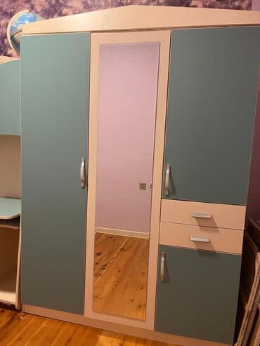 балконный шкаф: Распашной, 3 двери Прямой шкаф, Гардеробный шкаф, Турция — 1