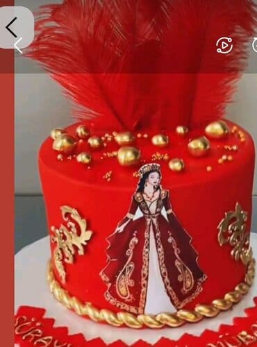 Tərəvəzlər: Tematik tortlar – fərdi dizayn - Yeni il tortu: ağ krem örtüklü — 7